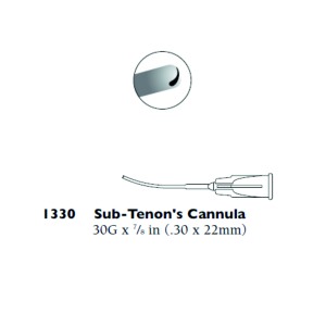Cánula subtenoniana curvada 30Gx22mm