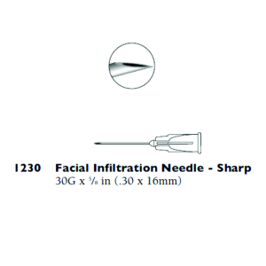 Aguja infiltración facial 30G
