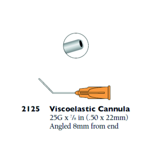 Cánula viscoelástico angulada 8mm 25G