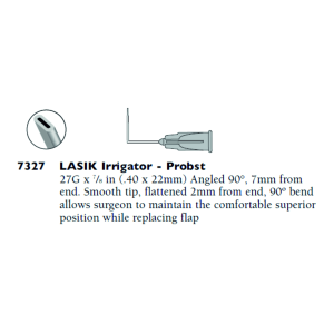 Cánula Lasik recta 7mm angulada 90° 27G